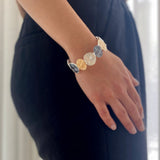 צמיד לורליי אפור-לבן-זהוב