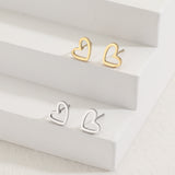 סט שרשרת ועגילי ניו הולו לב