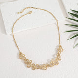 סט שרשרת ועגילי דוריס גולד