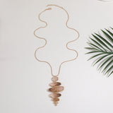 סט שרשרת ארוכה ועגילי קירה גולד