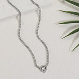 שרשרת טניס לב דיימון