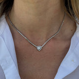 שרשרת טניס לב דיימון