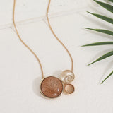 סט שרשרת ועגילי לוריאל גולד