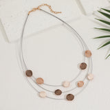 סט שרשרת ועגילי לונה גולד