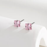 עגילי זרקון ורוד