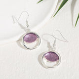 סט שרשרת ועגילי טוליז פרפל