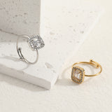 טבעת מלבן דיימון