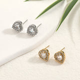 עגילי לב דיימון