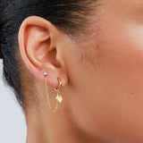 עגיל הליקס לב זרקון