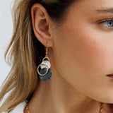 סט שרשרת ועגילי סטארק גריי