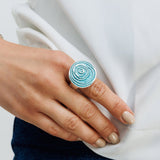 טבעת סוורל טורקיז