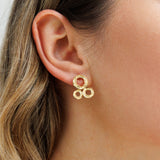 סט שרשרת ועגילי דוריס גולד