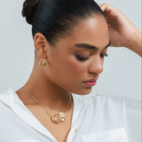 סט שרשרת ועגילי לוריאל גולד