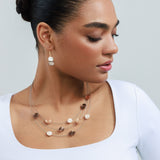 סט שרשרת ועגילי לונה גולד