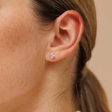 עגילי זרקון ורוד