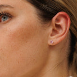 עגילי זרקון ורוד