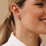 עגילי זרקון סגול