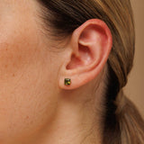 עגילי זרקון ירוק