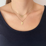 רוני קהאן שרשרת טייני ליף זהב עלה