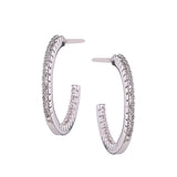 עגילי חישוק זרקונים דון S