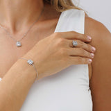 טבעת מלבן דיימון