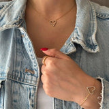 סט שרשרת וצמיד לב רפאל בלינג