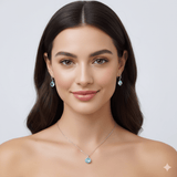 סט שרשרת ועגילי קאי טורקיז