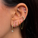 עגיל ל-2 חורים חישוק גלורי