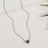 שרשרת טייני לב בלינג שחור