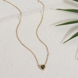 שרשרת טייני לב בלינג שחור