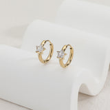 ⁨עגילי חישוק ניו בלינג כוכב