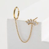 עגיל ל-2 חורים חישוק גלורי