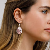 סט שרשרת ארוכה ועגילי קרלי פרפל