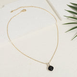 סט שרשרת ועגילי קאי שחור