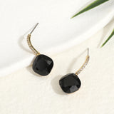 סט שרשרת ועגילי קאי שחור