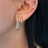 עגילי חישוק אובליק בלינג S