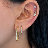 עגילי חישוק אובליק בלינג M