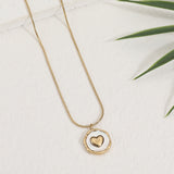 סט שרשרת ועגילי ניו שייל לב