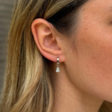 עגילי חישוק טיפה בלינג