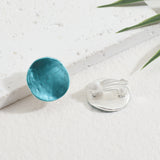 עגילי מיאל טורקיז (קליפס)