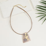 סט שרשרת ועגילי רוזי גולד