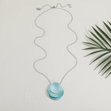 סט שרשרת ארוכה, עגילי וטבעת דונטל טורקיז