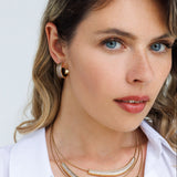 עגילי חישוק מוני גולד