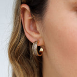 עגילי חישוק מוני גולד