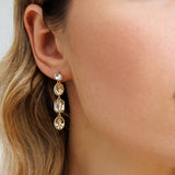 סט שרשרת ועגילי לונג קאי שמפיין