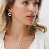 סט שרשרת ועגילי אופל בלינג