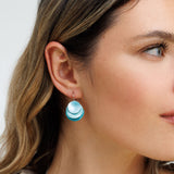 סט שרשרת ארוכה, עגילי וטבעת דונטל טורקיז