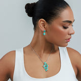 עגילי ליאן טורקיז