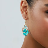 עגילי סטארק טורקיז גולד