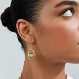 סט שרשרת ארוכה ועגילי אלודי אוליב